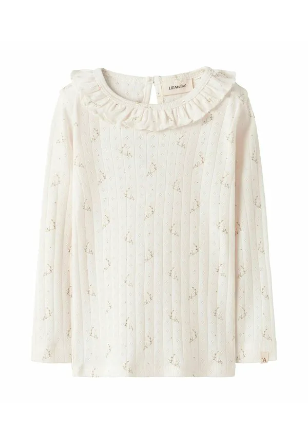 Топ с длинными рукавами oberteil Lil' Atelier, Coconut Milk