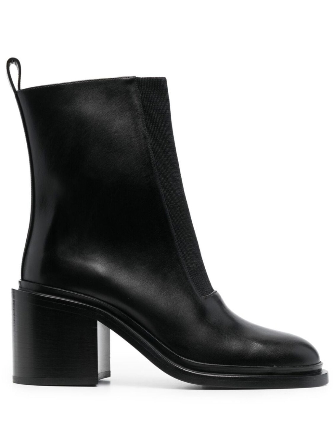 Ботильоны на блочном каблуке Jil Sander, черный