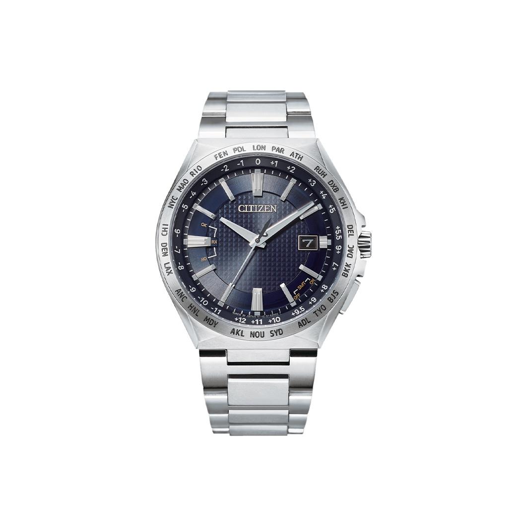 

CITIZEN Мужские часы Ecology Drive Collection с кварцевым механизмом на световой энергии, титановым ремешком и синим циферблатом