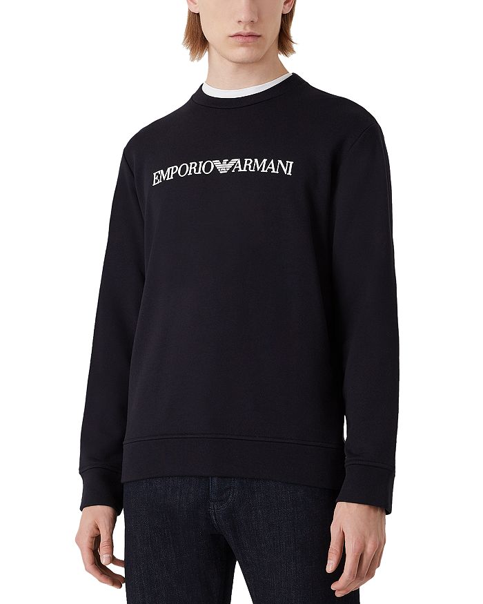 

Эссенциальный джемпер с логотипом Emporio Armani, черный