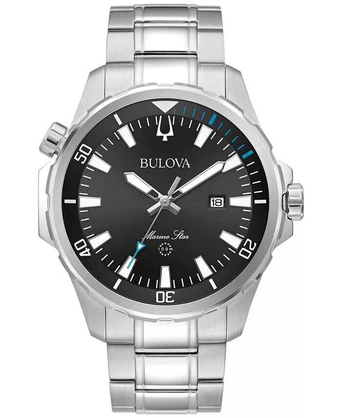 

Мужские часы Marine Star с браслетом из нержавеющей стали, 43 мм Bulova