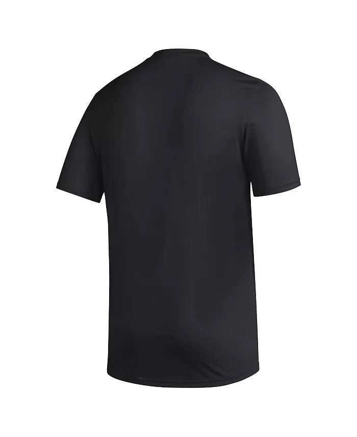Мужская футболка Washington Huskies Primary Locker Logo Pre-Game с технологией AEROREADY adidas, черный — фото 2