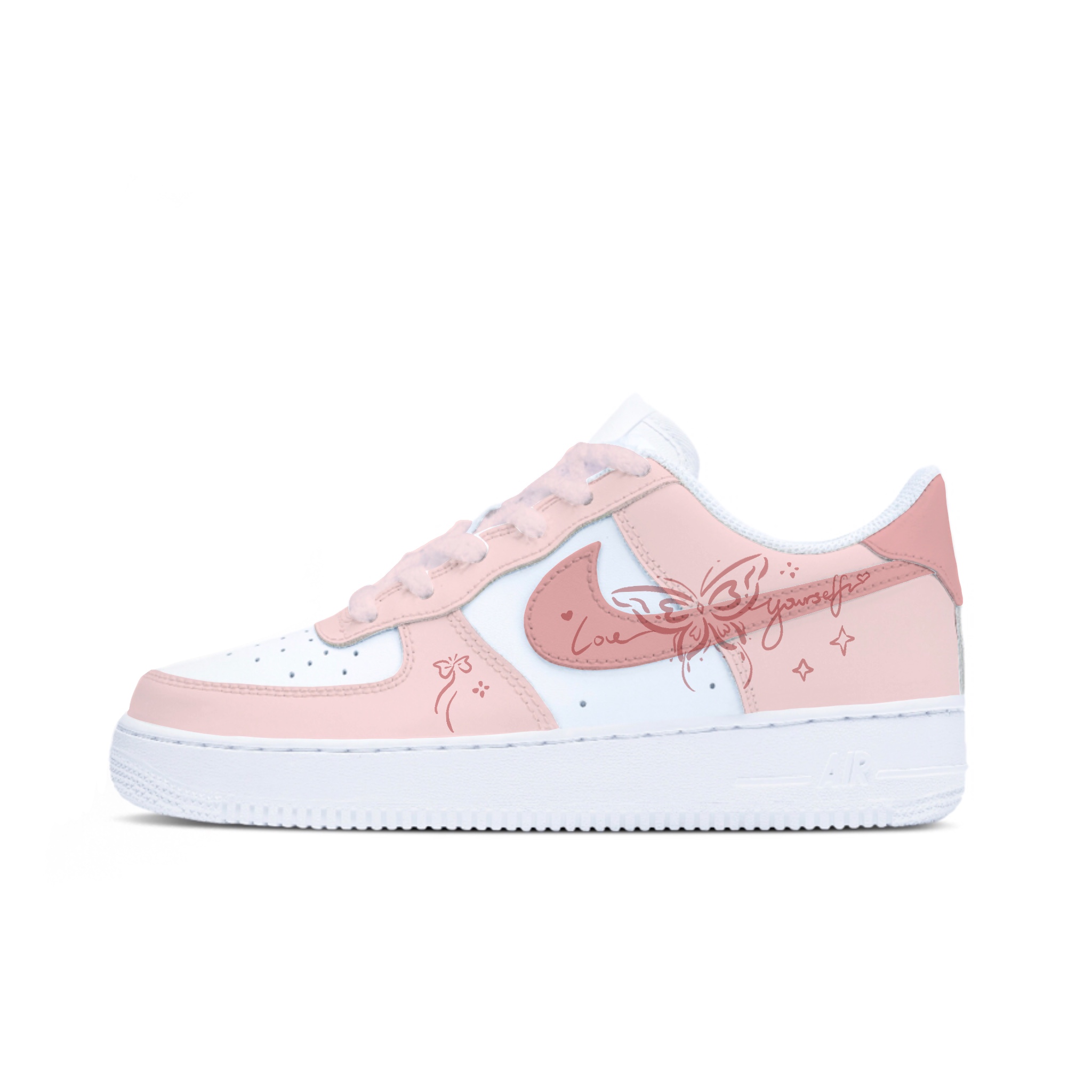 

Nike Air Force 1 LE нескользящие амортизирующие износостойкие низкие детские скейтбординг кроссовки white для подростков