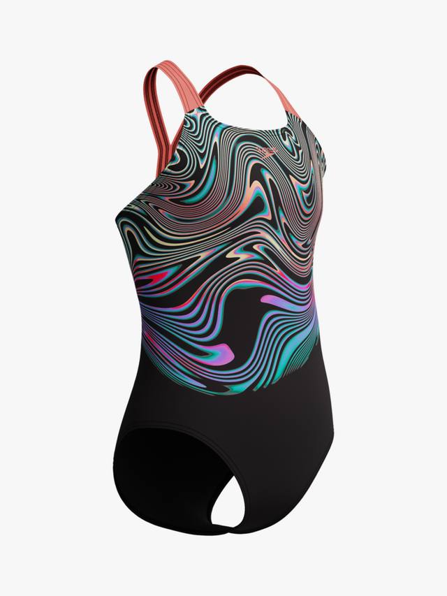 

Детский купальник Powerback с принтом Speedo, Neon Coral