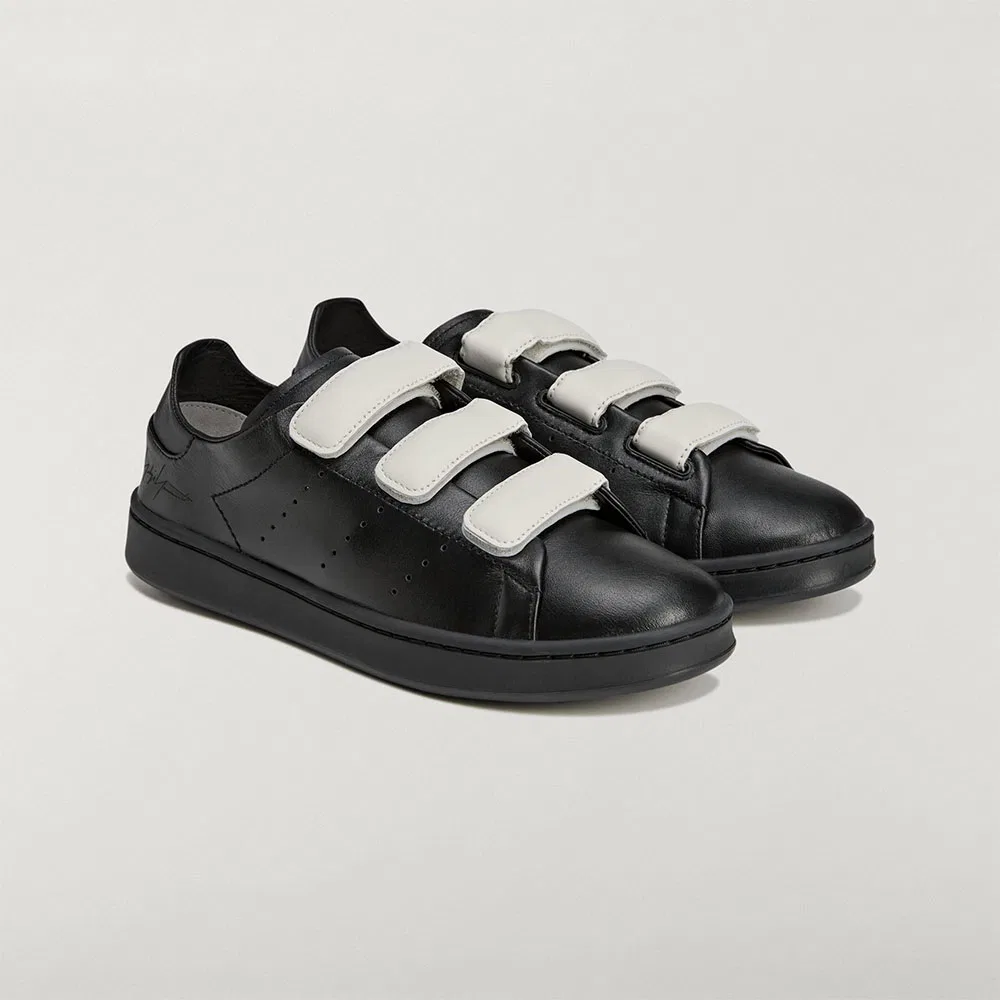 Мужские низкие кеды Stan Smith на липучках чёрные от Y-3