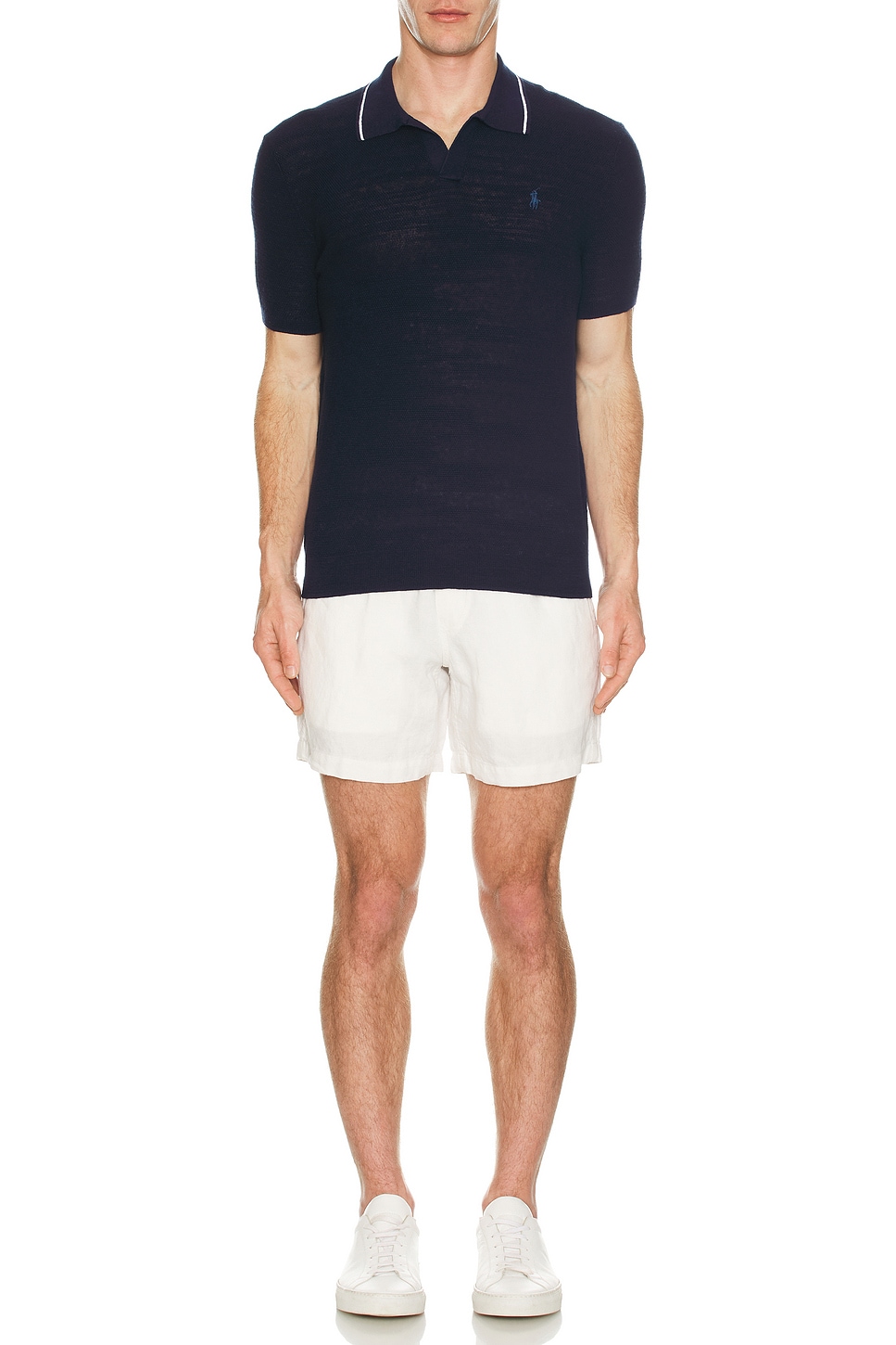 

Джемпер с коротким рукавом и воротником Johnny Polo Ralph Lauren, Bright Navy