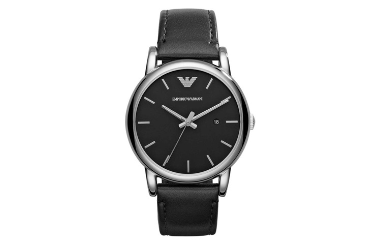 

EMPORIO ARMANI Наручные часы с кварцевым механизмом и черным циферблатом, мужские часы AR1692