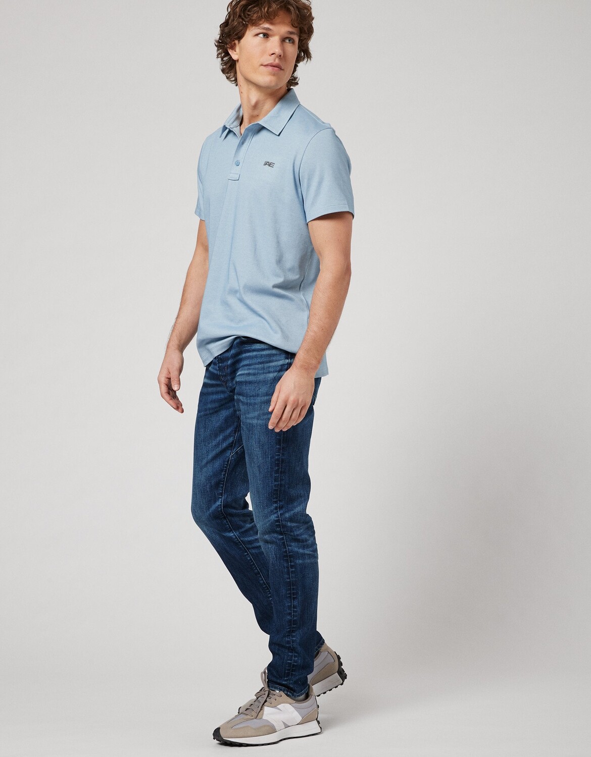 

Спортивные джинсы скинни AE 24/7 American Eagle Outfitters, цвет Darkness Falls