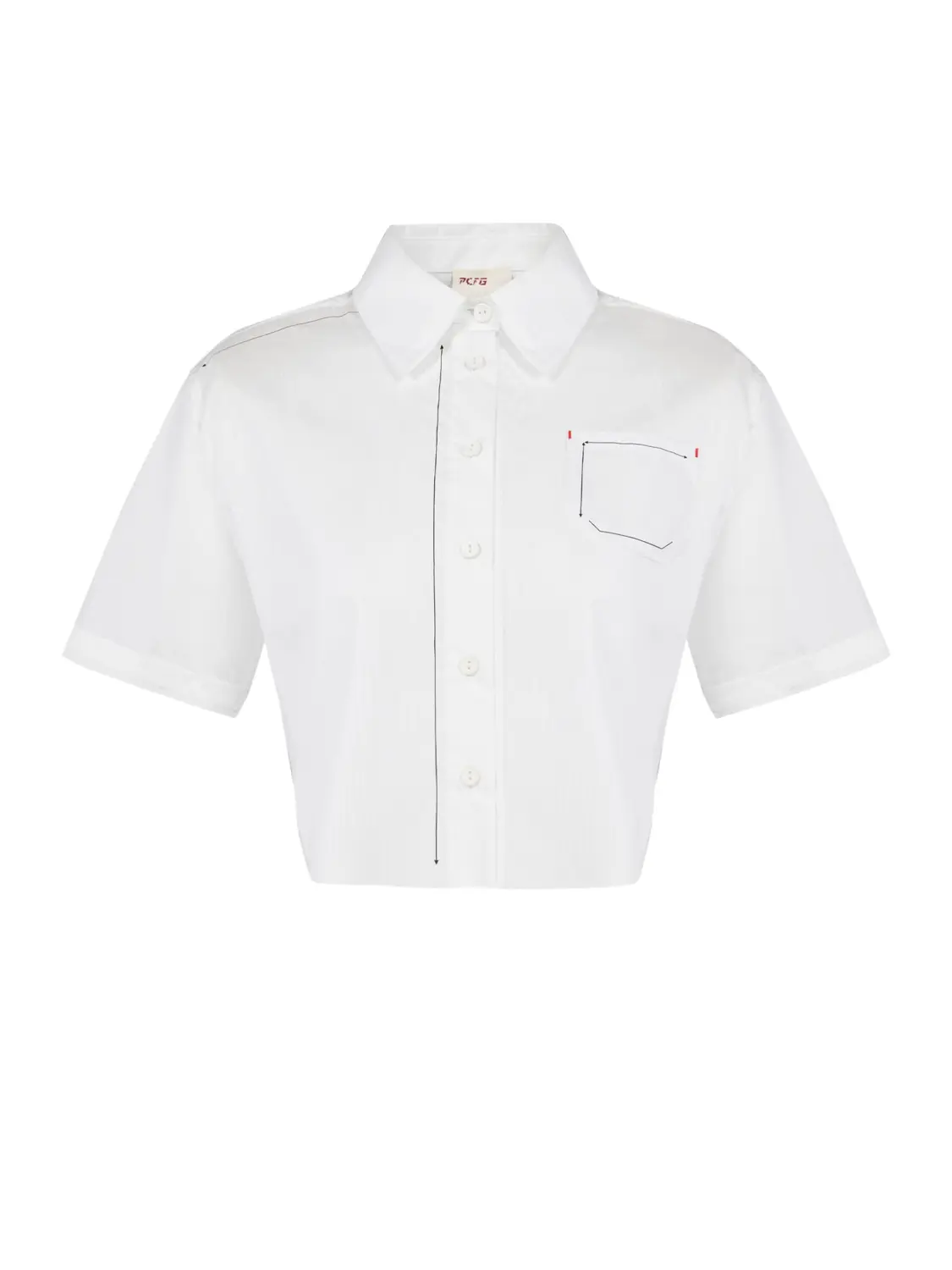 

Укороченная полосатая рубашка Free Heaven PCFG, белый