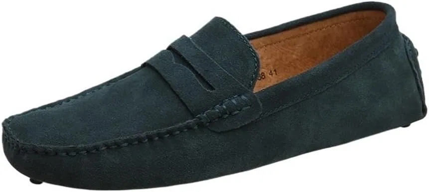 Мокасины замшевые мужские Driving Loafers, зеленый UOPYNE