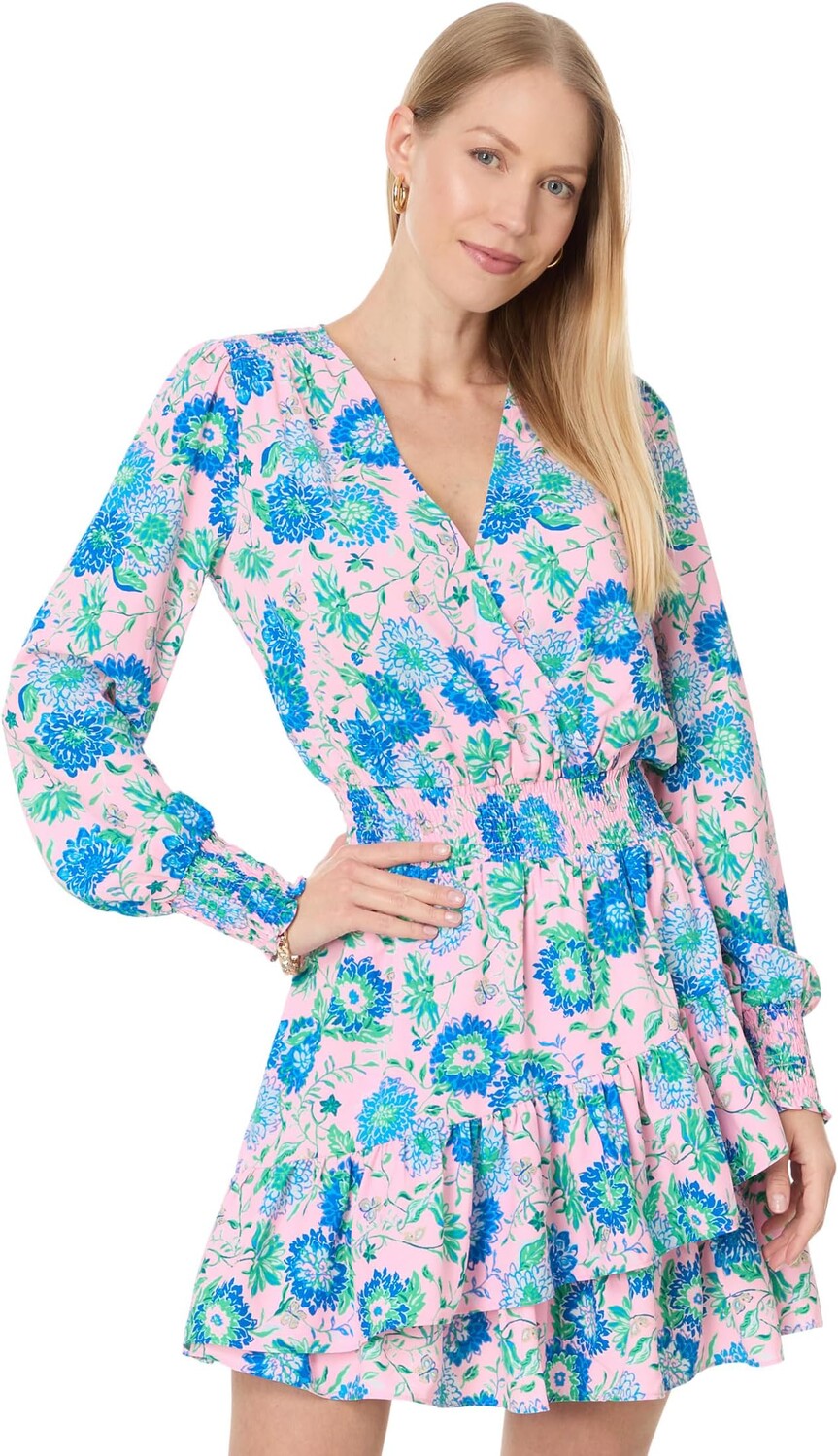 

Платье Lilly Pulitzer Cristiana Long Sleeve Stretch Dress, цвет Conch Shell Pink Rumor Has It