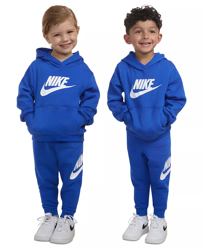 

Детский флисовый худи с капюшоном Club, комплект из 2 предметов Nike, синий