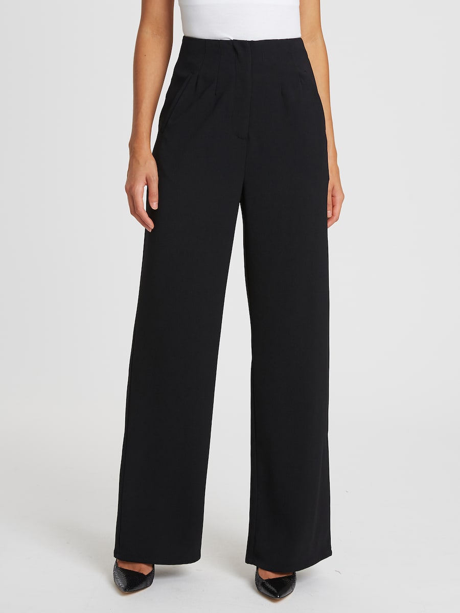 

Широкие брюки со складками спереди Willa Chancellor, черный