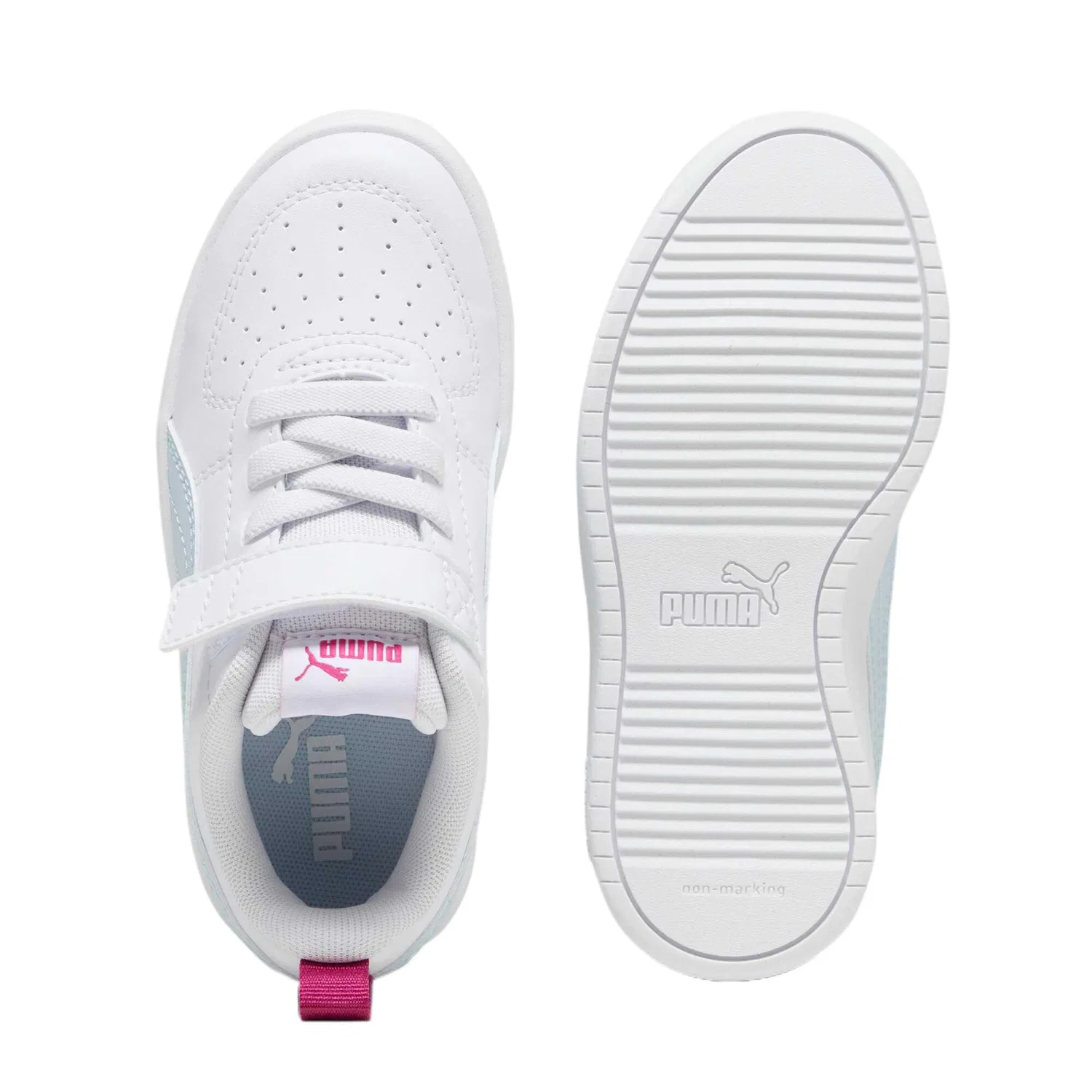 Кеды для скейтбординга детские PUMA бело-розовые — фото 4