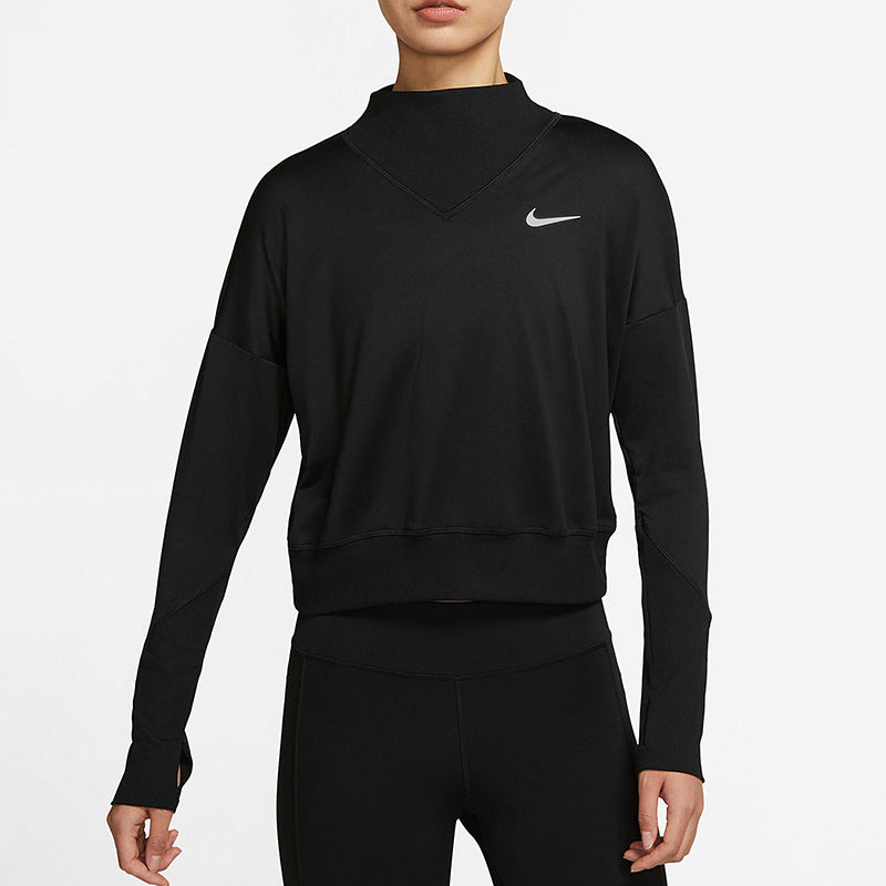 Футболка (WMNS) Nike Running Training Pullover Sports Long Sleeves Black T-Shirt — фото 2