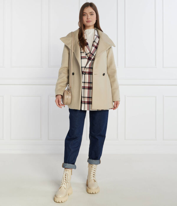 Пальто Tommy Hilfiger с добавлением шерсти, бежевый — фото 2