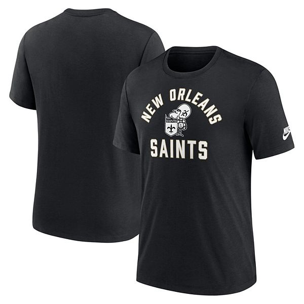 Мужская черная футболка new orleans saints favorable timeline tri-blend Nike — фото 2