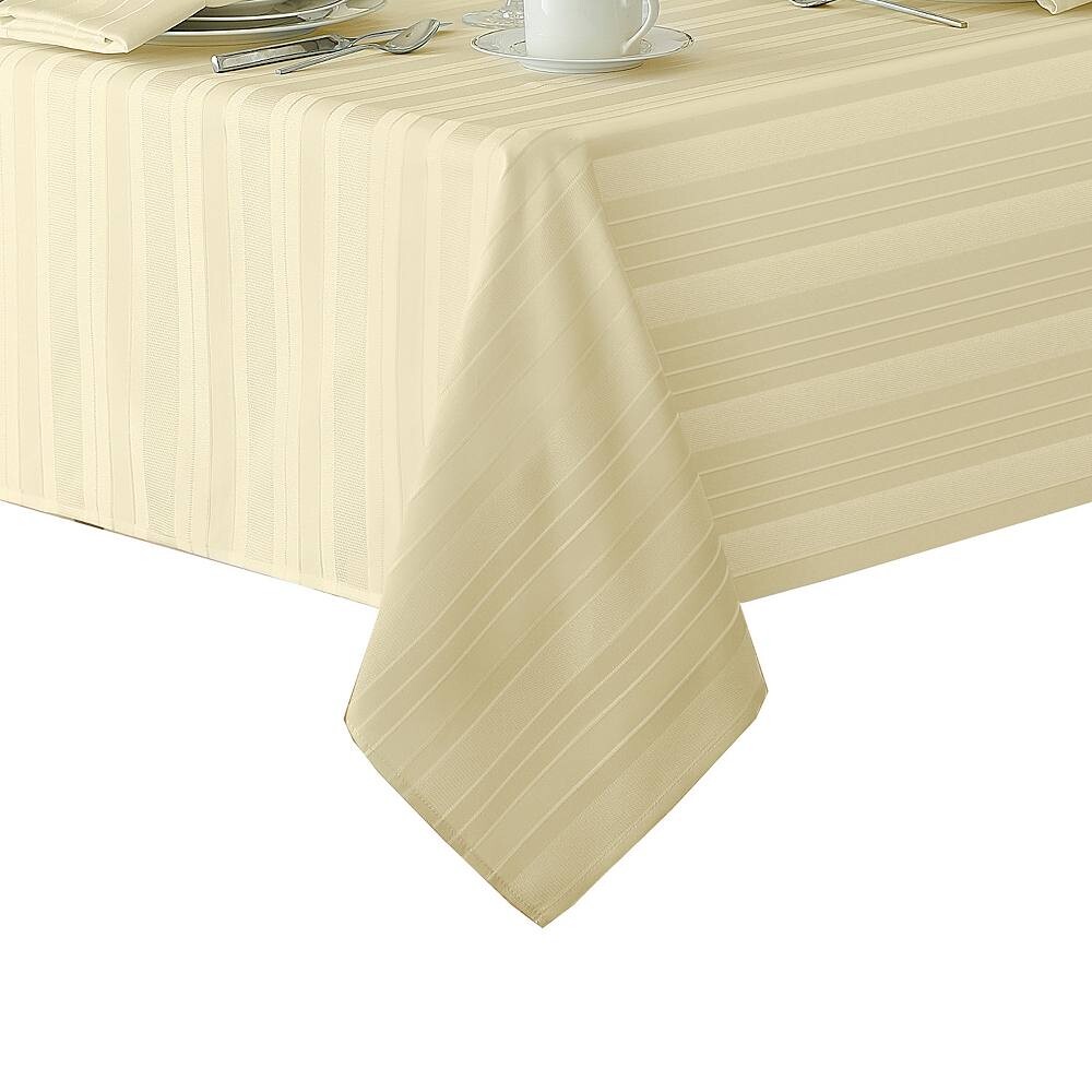 

Elrene Home Fashions Denley Жаккардовая прямоугольная скатерть в полоску в полоску, цвет Ivory