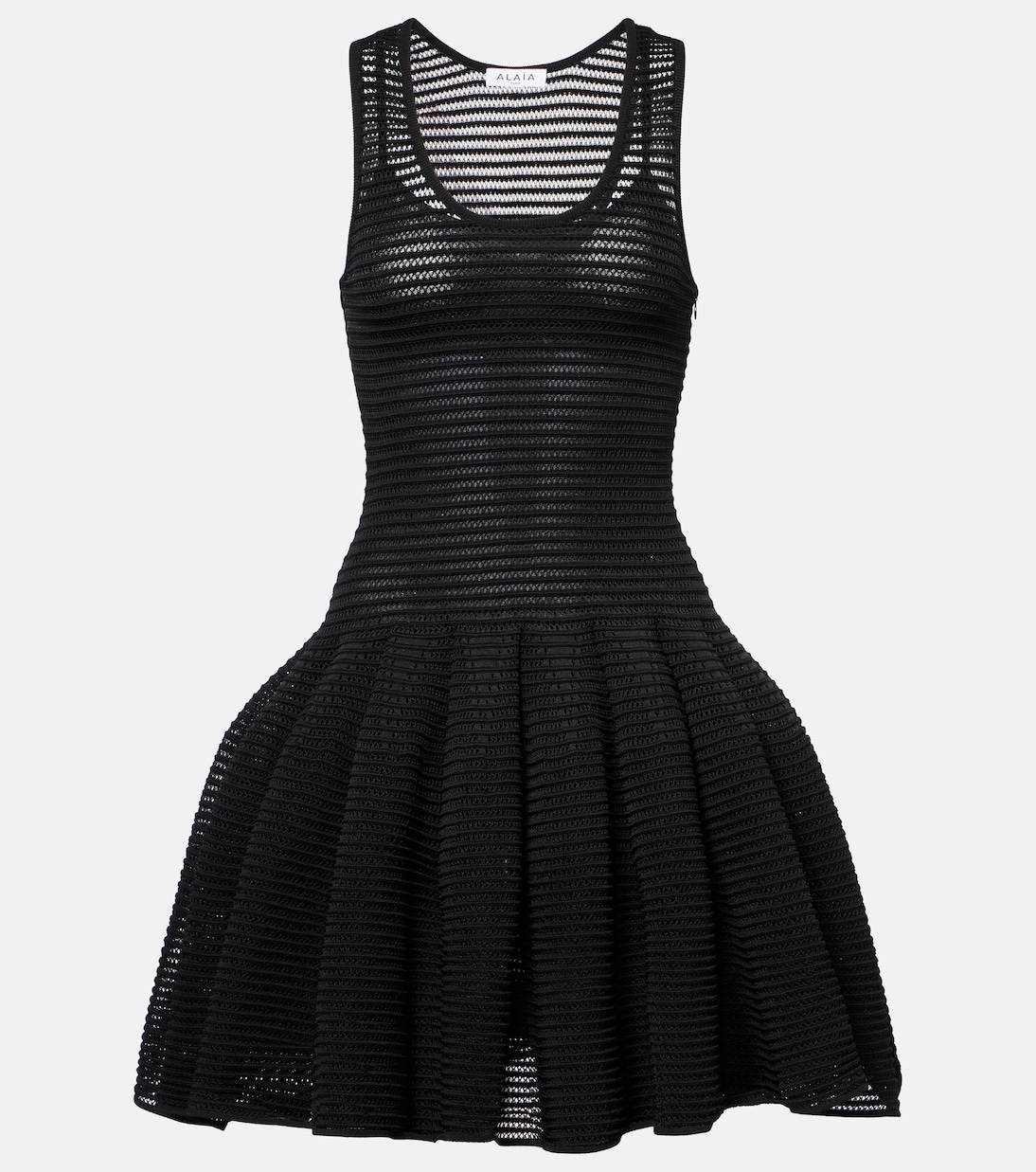 

Трикотажное мини-платье на кринолине Alaïa, Noir Alaia
