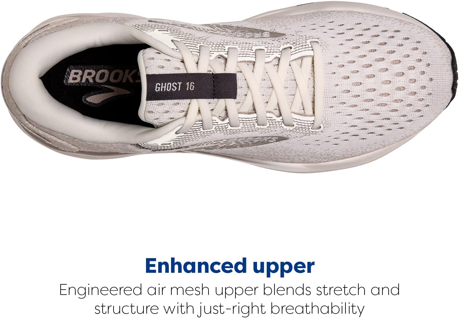 Мужские нейтральные беговые кроссовки Brooks Ghost 16, Coconut/Chateau/Forged Iron — фото 4