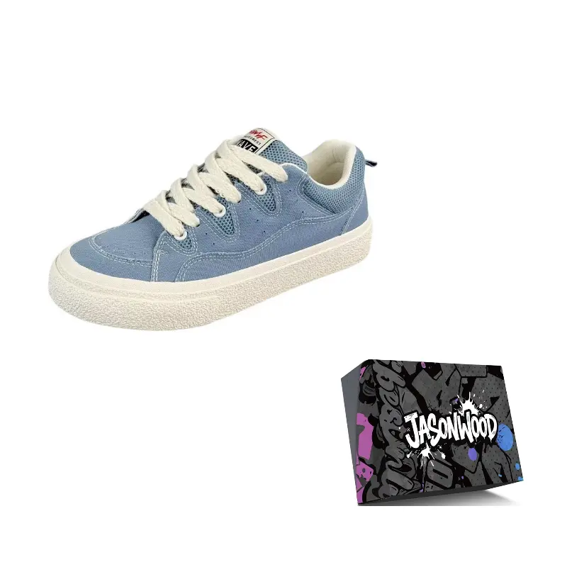 

JASONWOOD Легкие противоскользящие низкие кеды из хлопка мужские Haze Blue, цвет Haze Blue