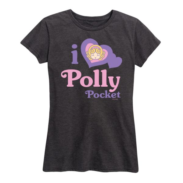 

Женская футболка с принтом "Love" Polly Pocket, серый