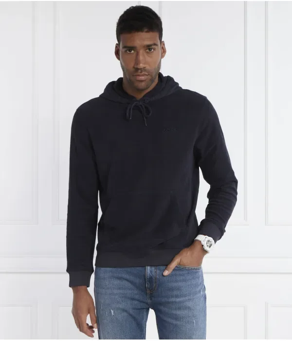 Толстовка Wetowelhood relaxed fit Boss Orange, темно-синий — фото 3