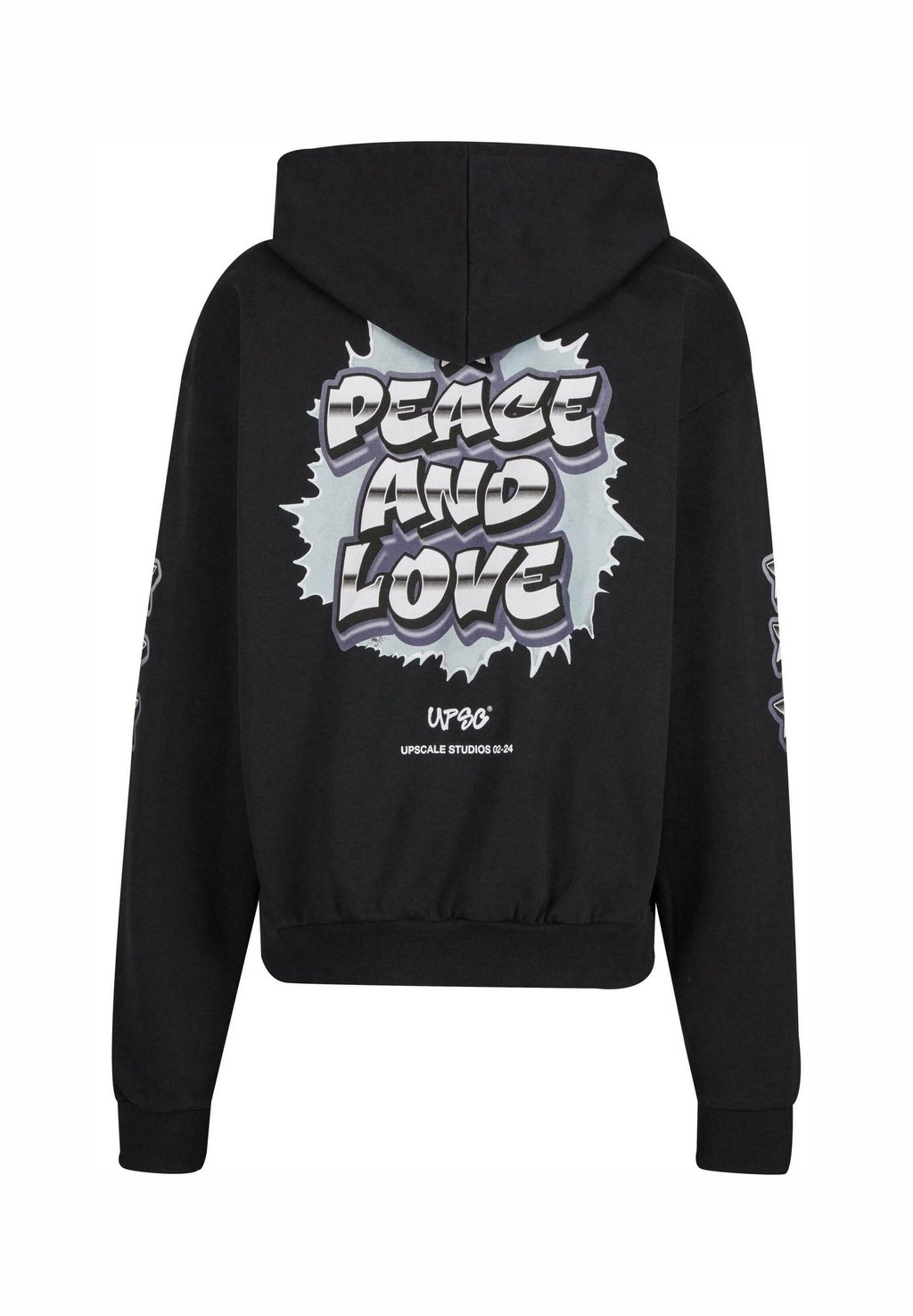 

Толстовка с капюшоном PEACE LOVE ULTRA HEAVY Upscale by Mister Tee, черный