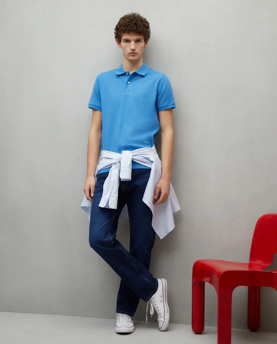 

Мужские прямые джинсы стрейч Easy Wear, темно-синий