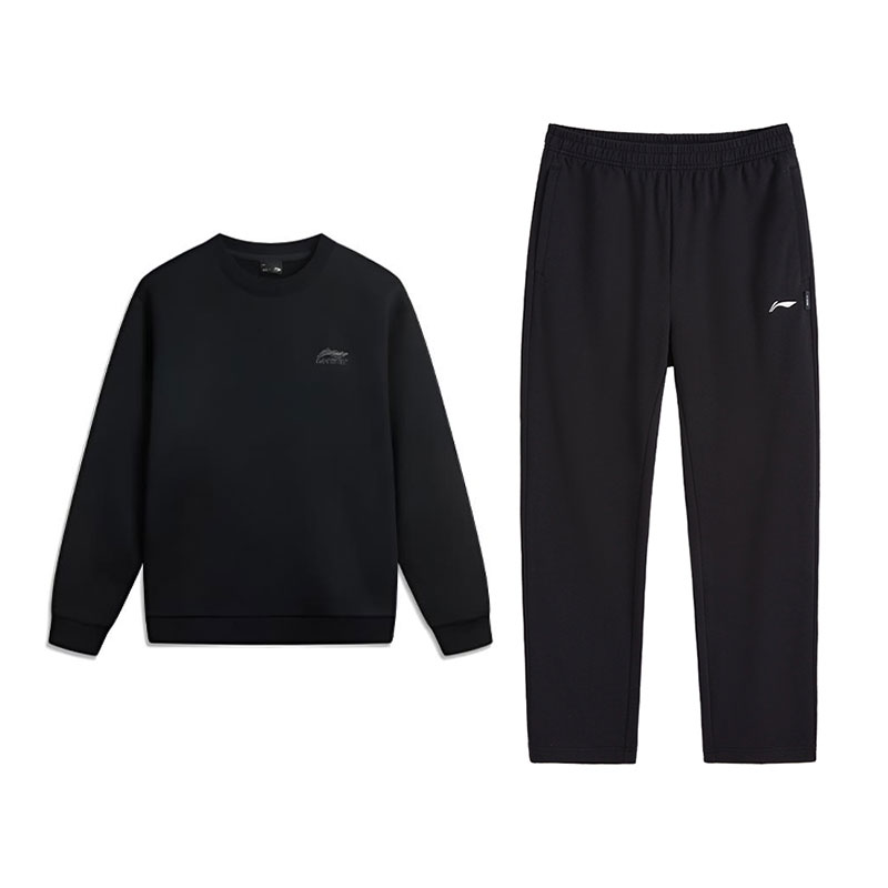 

Li Ning Casual Sportswear Мужской комплект из 2 предметов Li-Ning, черный top+черный pants