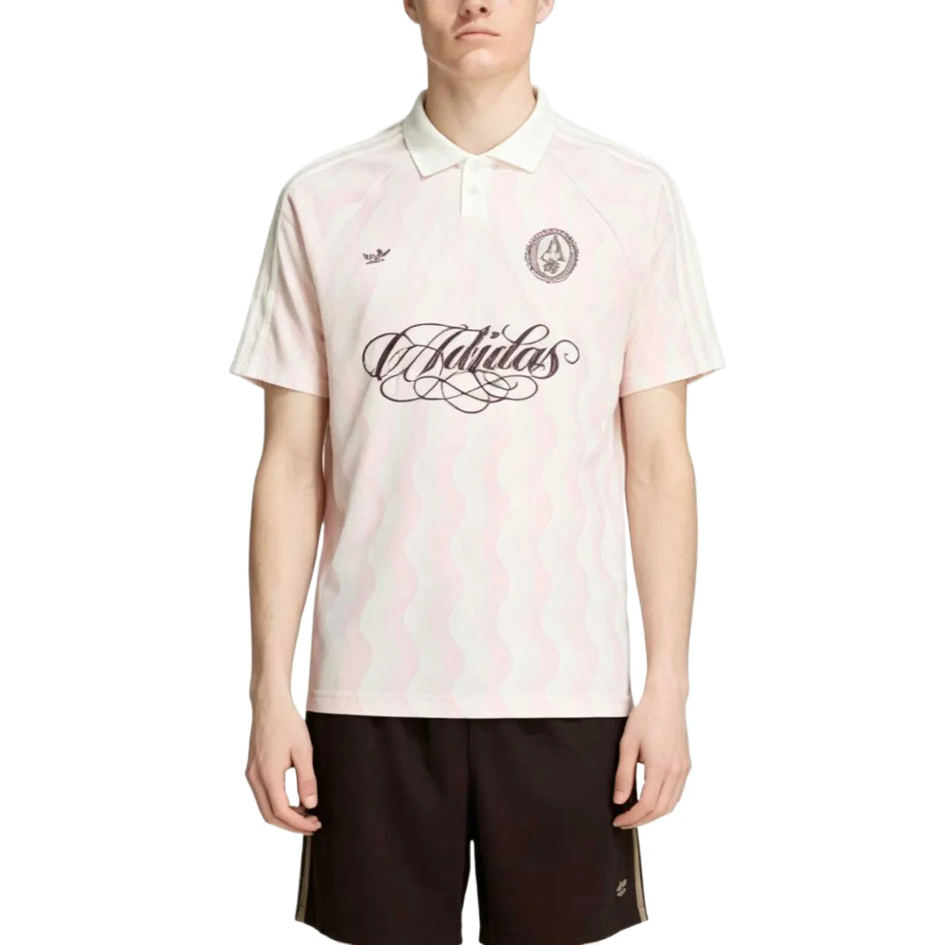 Пolo-рубашка Loose Fit Adidas Originals светло-розовая