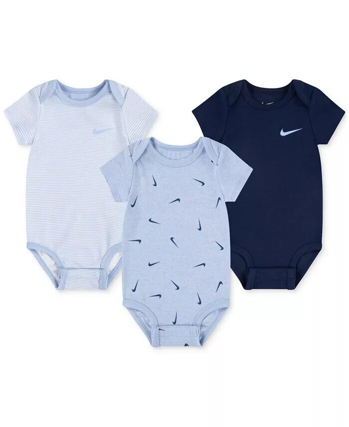

Боди Essentials для маленьких мальчиков и девочек, упаковка из 3 шт Nike, синий