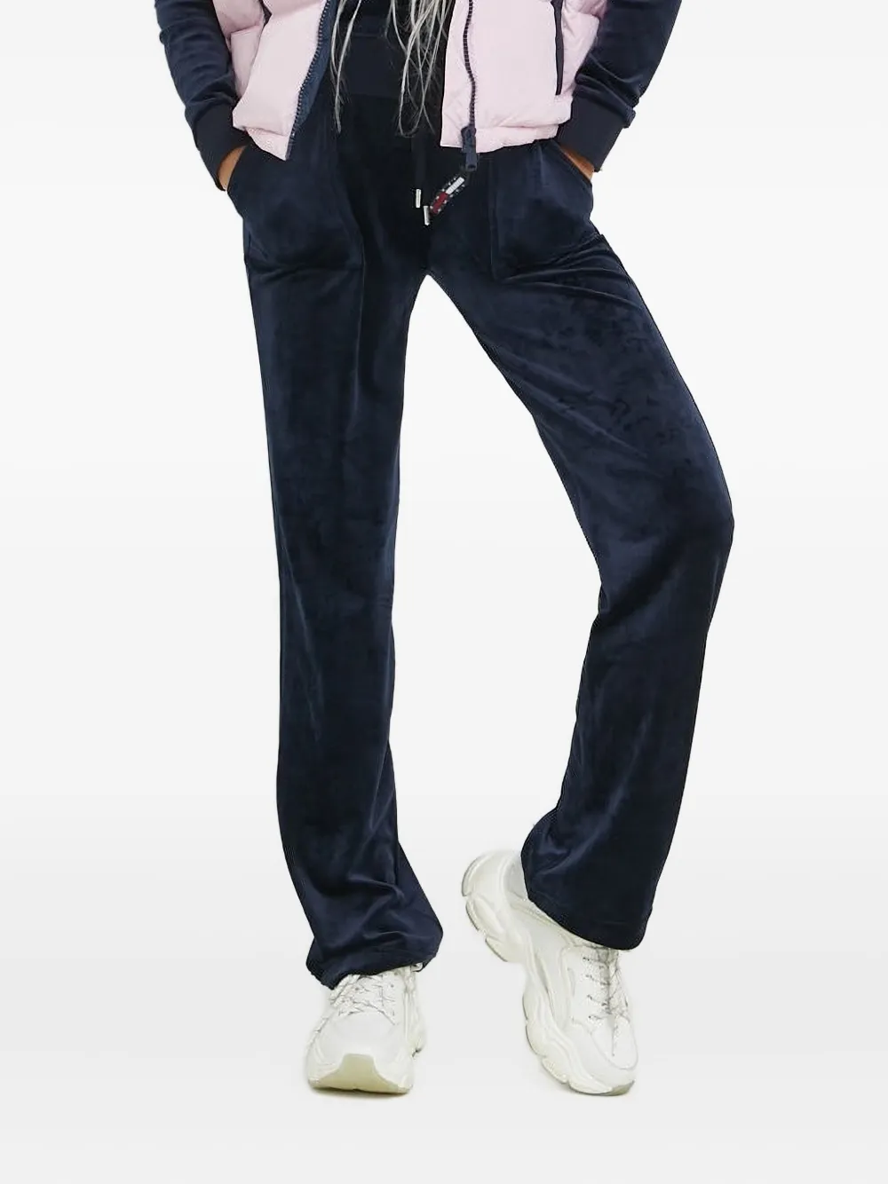 

Велюровые спортивные брюки с карманами Juicy Couture, синий
