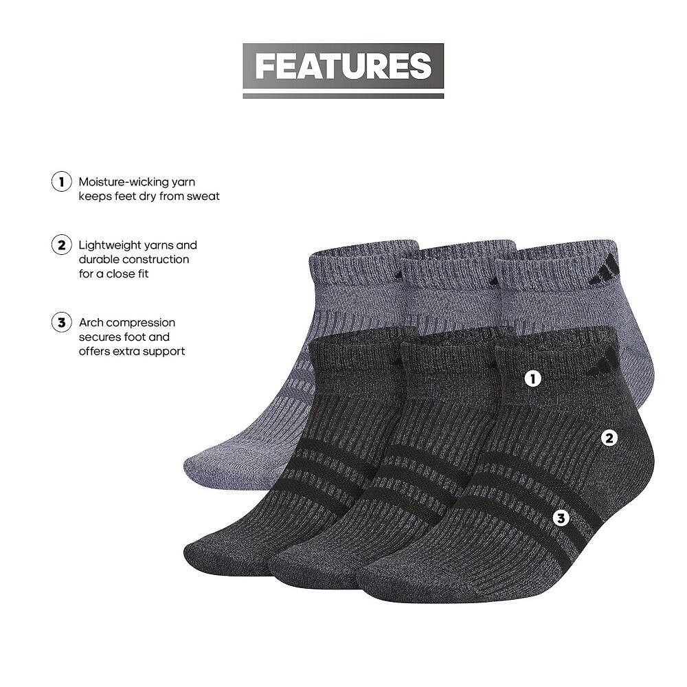 

Мужские носки adidas Superlite 3.0, 6 пар низких носков Adidas, цвет Onix Grey Black