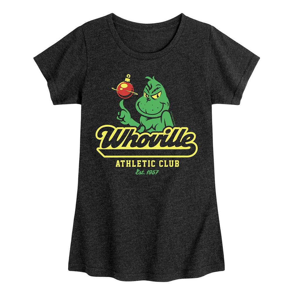 

Футболка с рисунком Dr. Seuss Whoville Athletic Club для девочек 7–16 лет Licensed Character, цвет Heather Black