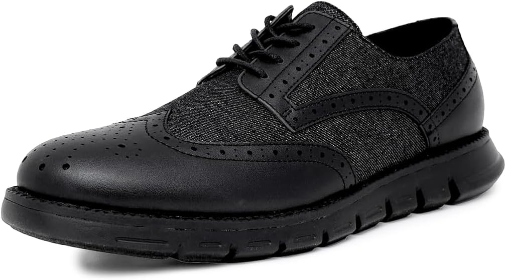 

Мужские вязаные классические кроссовки-оксфорды Nautica: дышащие, стильные, легкие и удобные- идеально подходят для деловых встреч или прогулок, черный