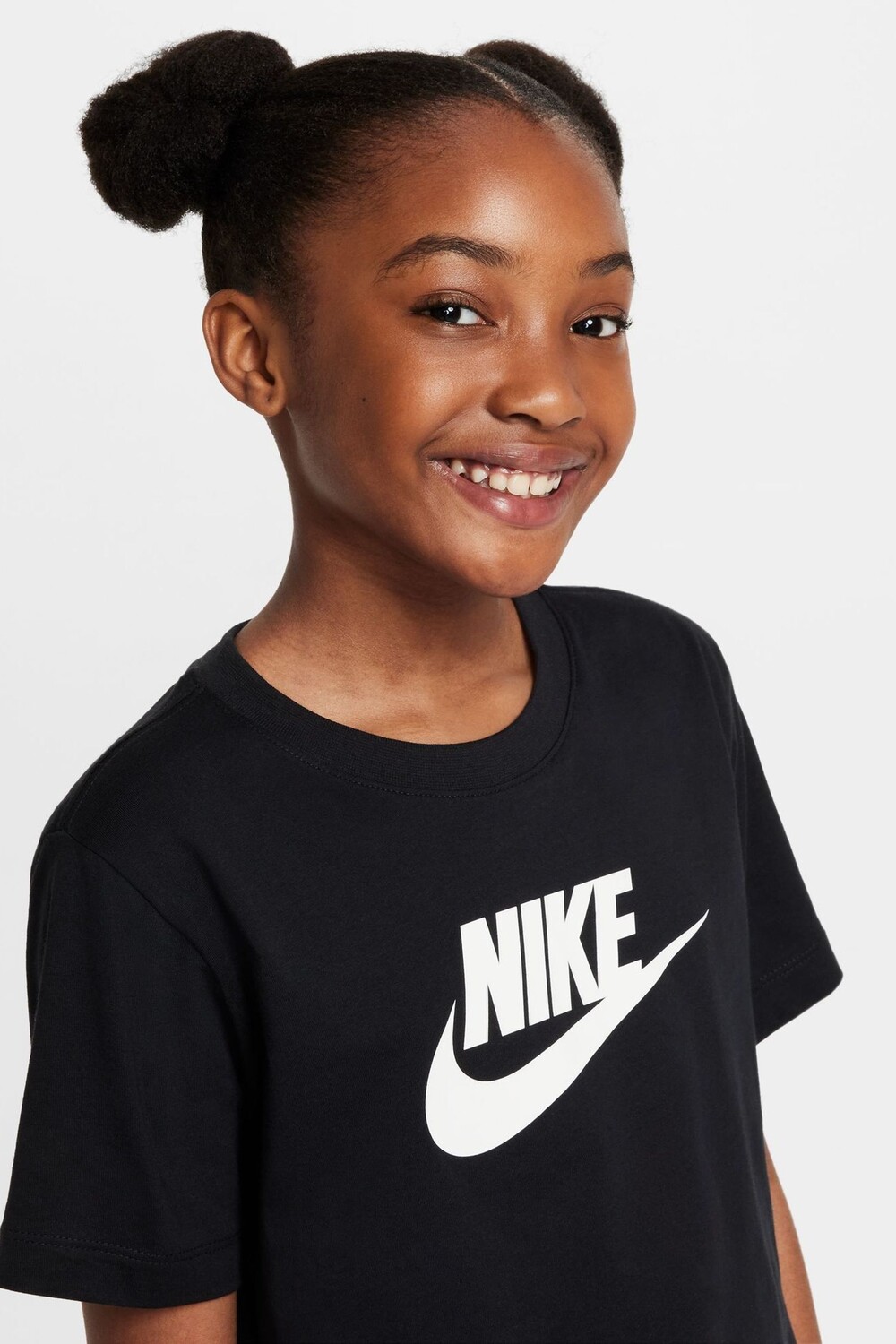 Укороченная футболка из 100% хлопка Nike, черный — фото 4