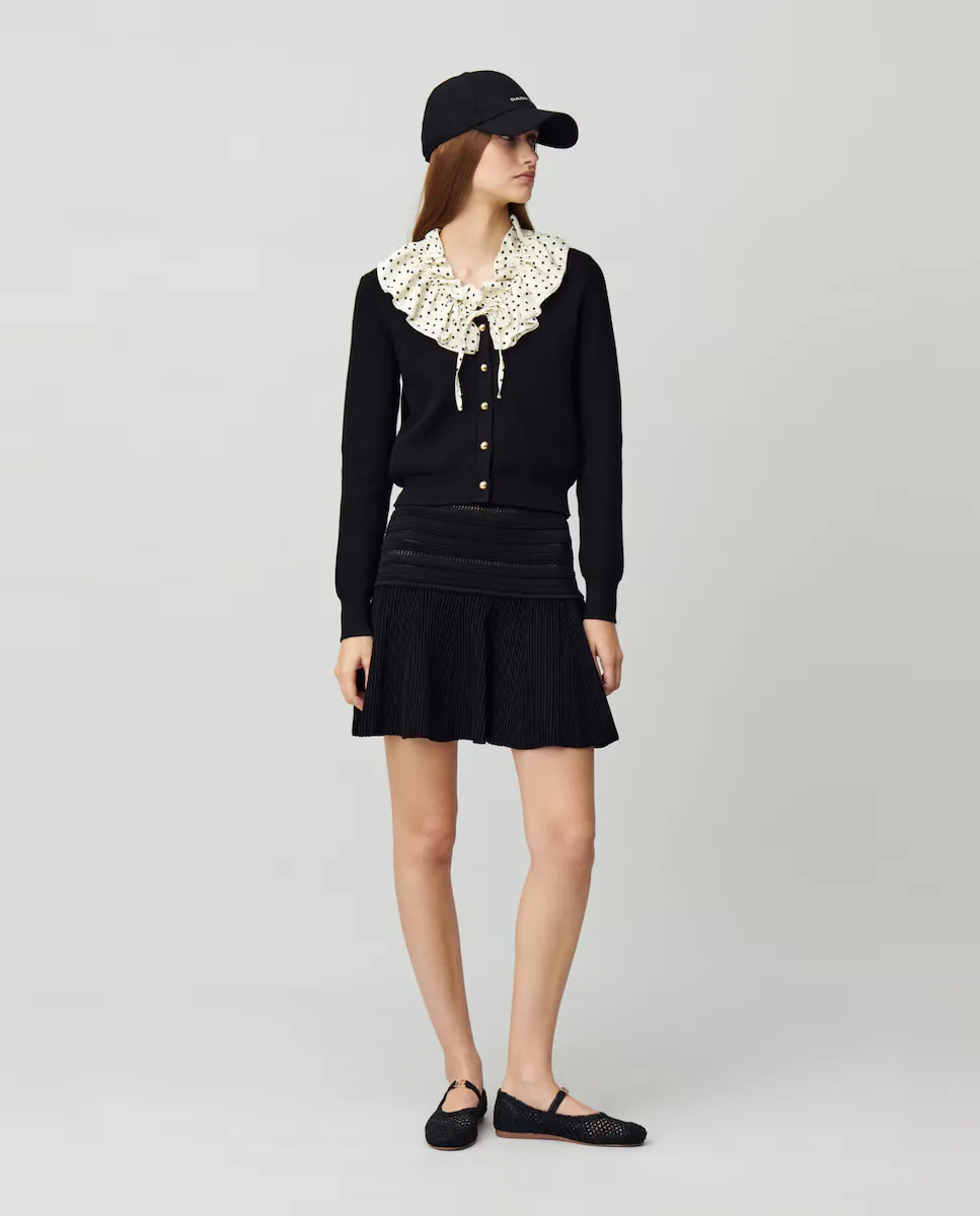 

Короткая юбка из тонкого трикотажа Claudie Pierlot, черный