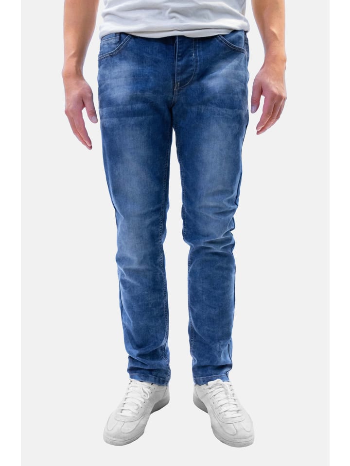 

Джинсы Jaylvis Regular Fit Denim Jeans mit Stretch und Kontrastnähten, синий