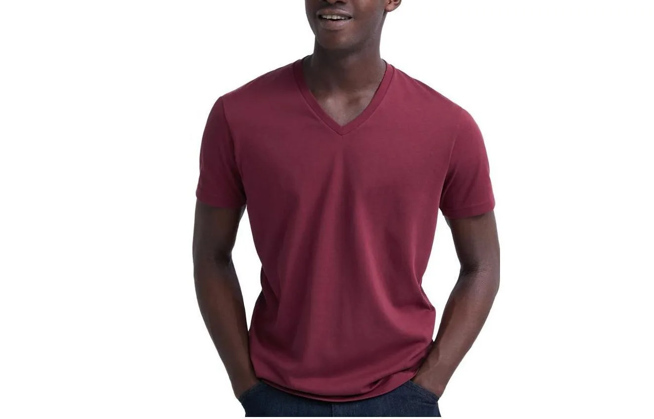 Футболка мужская марсала UNIQLO, Maroon-17 — фото 3