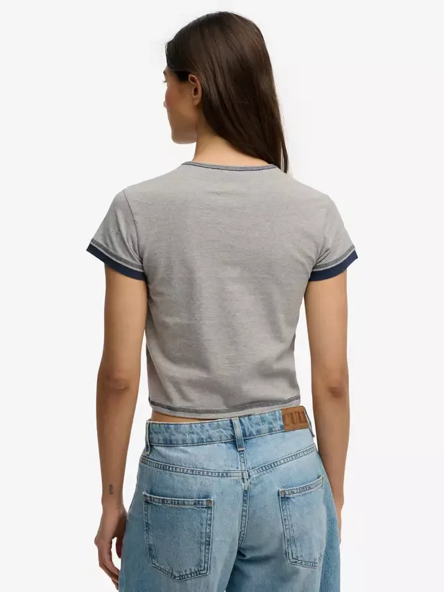 Спортивный многослойный топ Athletic Essentials, серый меланж Superdry — фото 2