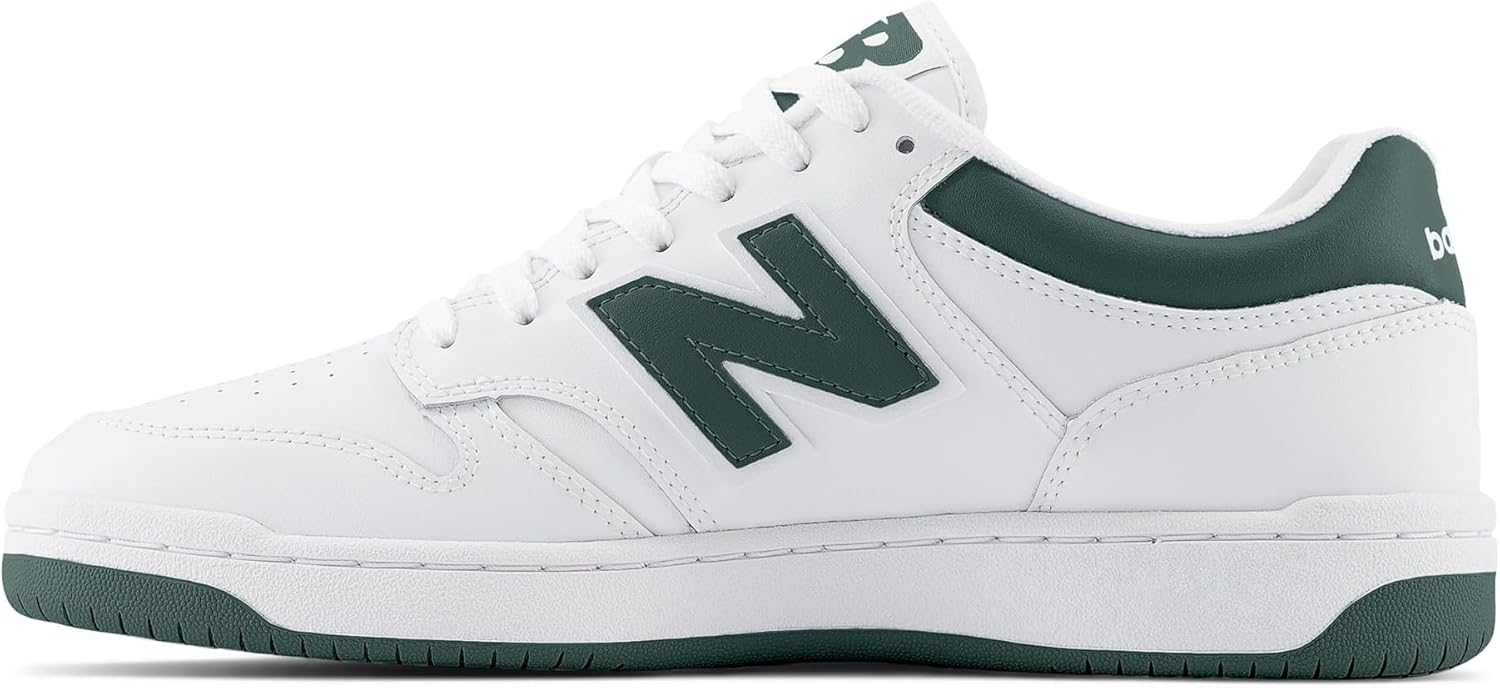 Мужские кроссовки New Balance 480 V1, White/Nightwatch Green/Light Aluminum — фото 4