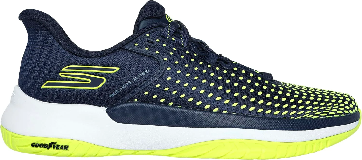 Мужские кроссовки Skechers Viper Court Elite, темно-синий/желтый — фото 4