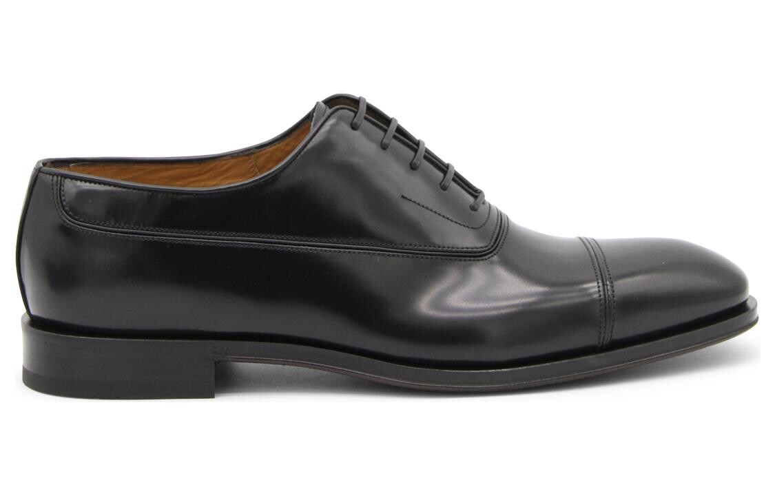 Кожаные туфли-оксфорды на шнуровке Ferragamo — фото 2