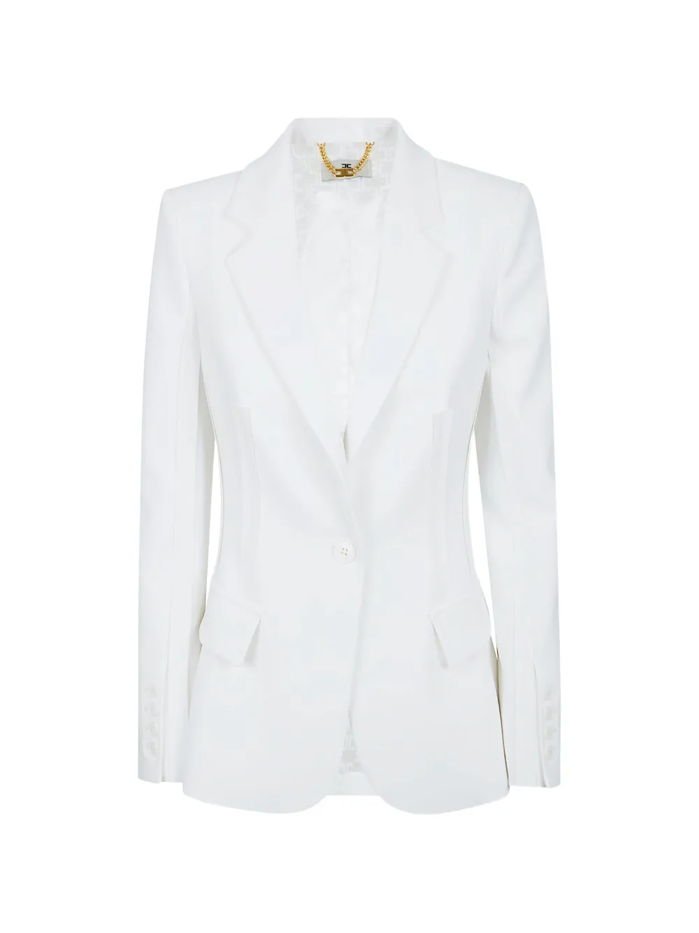 

Однобортный пиджак Elisabetta Franchi, белый