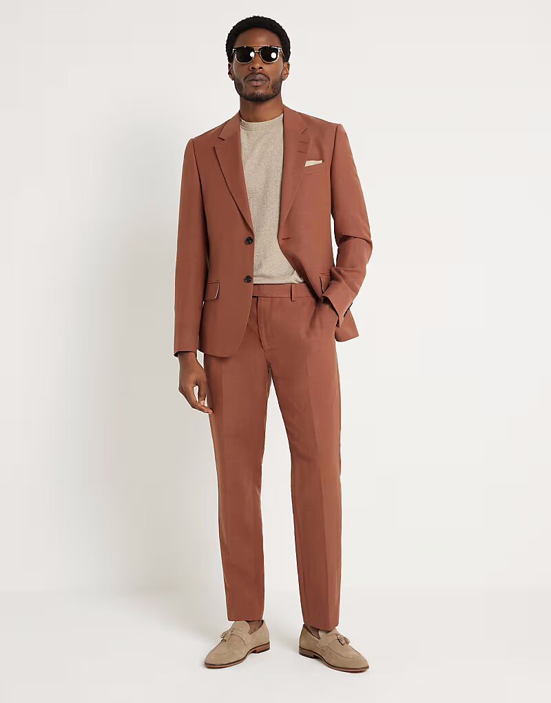 

Льняные брюки River Island цвета ржавчины