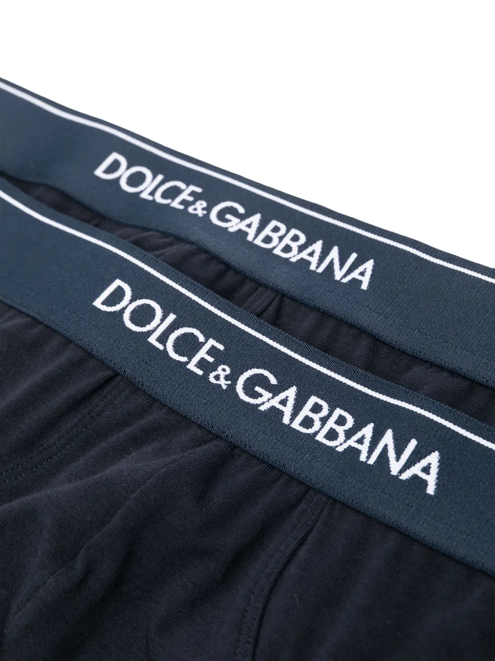 Комплект из двух трусов-брифов с логотипом DOLCE & GABBANA, синий — фото 4