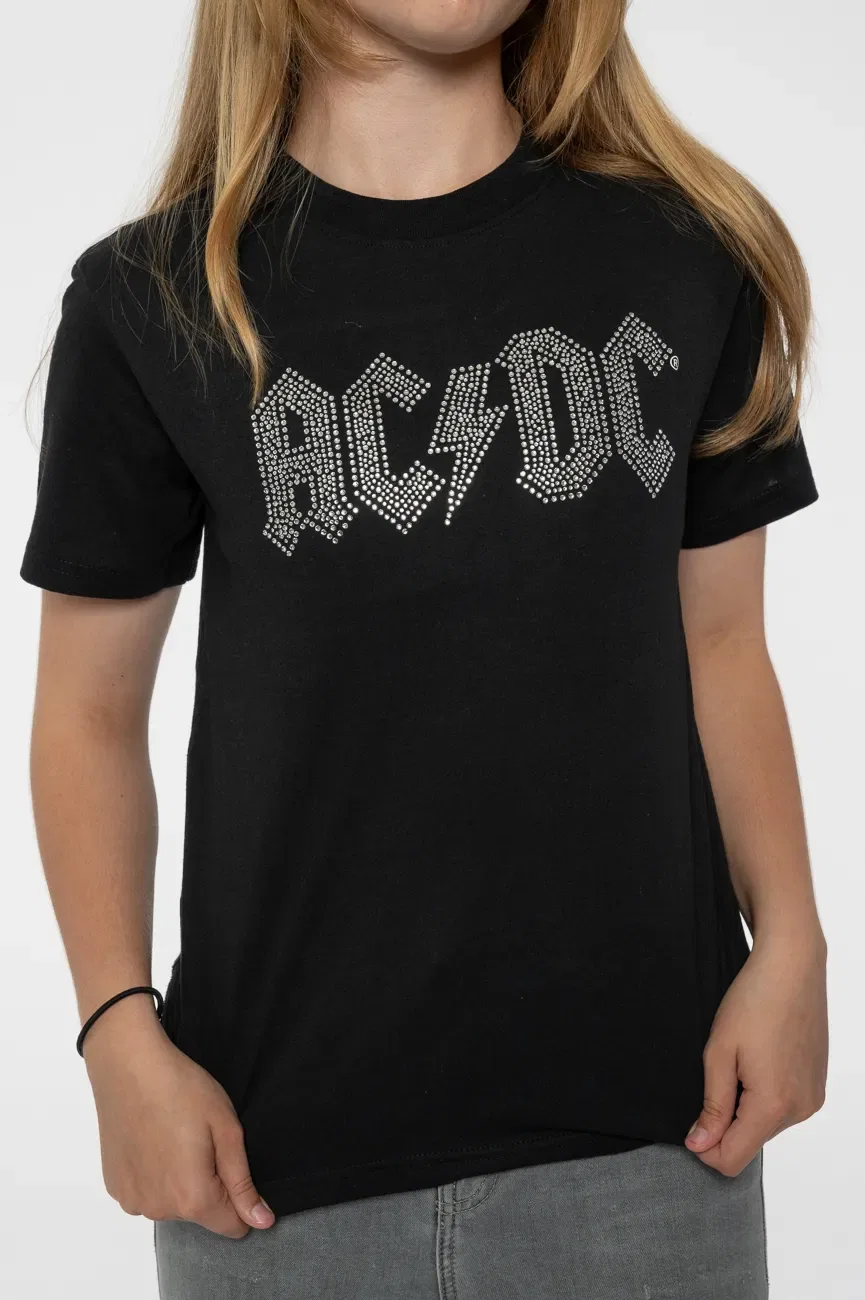 Детская футболка с логотипом AC/DC, черный — фото 3