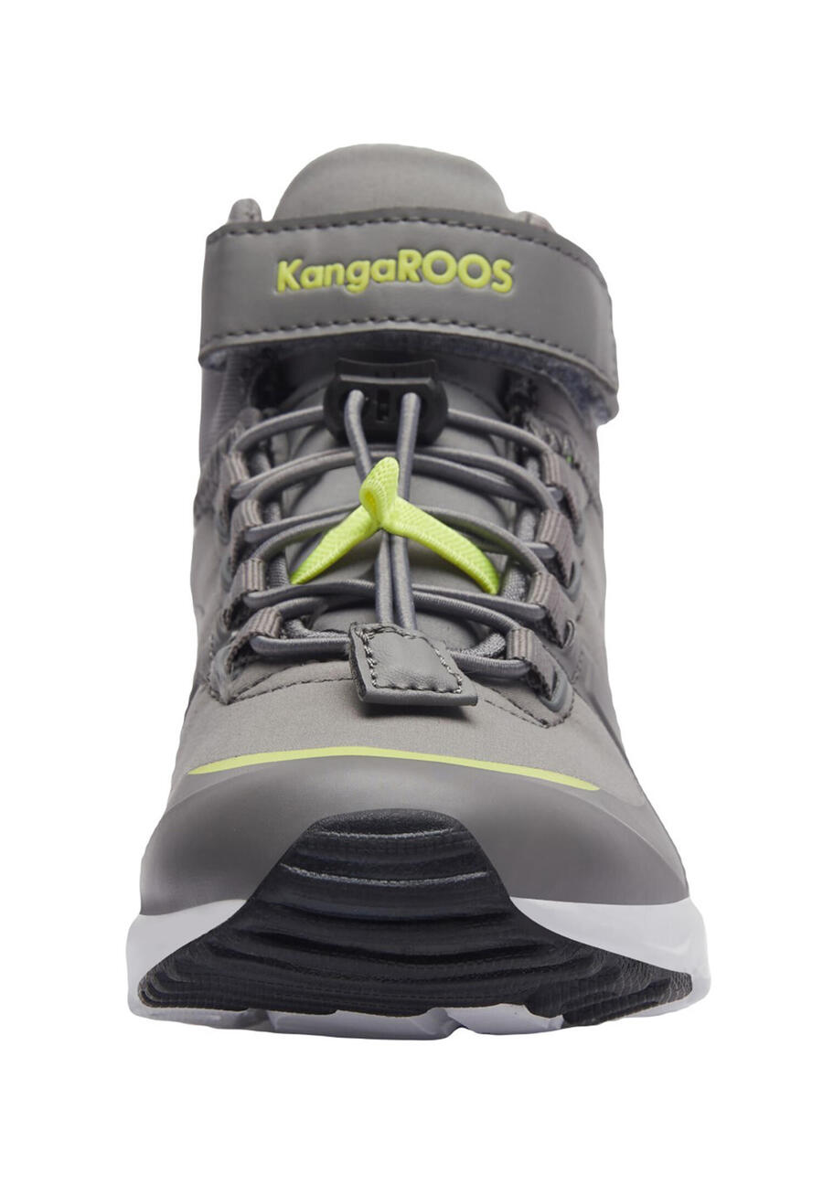 Детские кроссовки KangaROOS KX-Hydro High-Top Unisex, водонепроницаемые, серо-желтые — фото 4