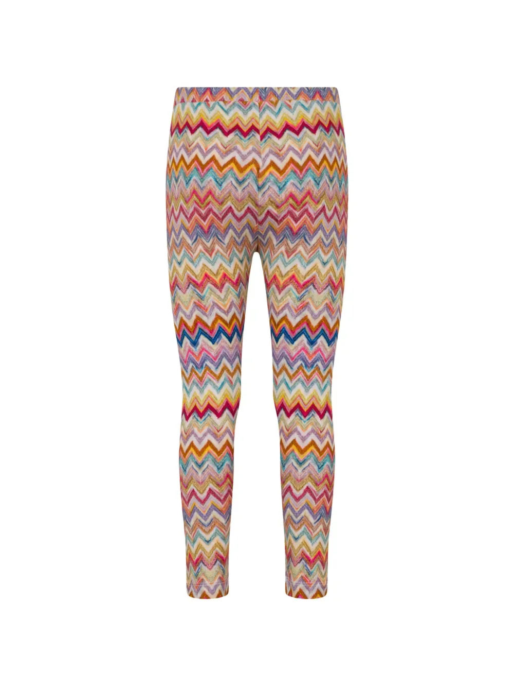 Леггинсы с рисунком "елочка" Missoni Kids, розовый — фото 2